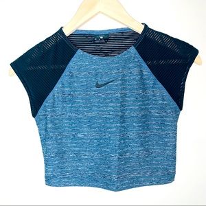 Nike Dri Fit Grey & Black Breathable Quick Dry Crop Top Women's XS